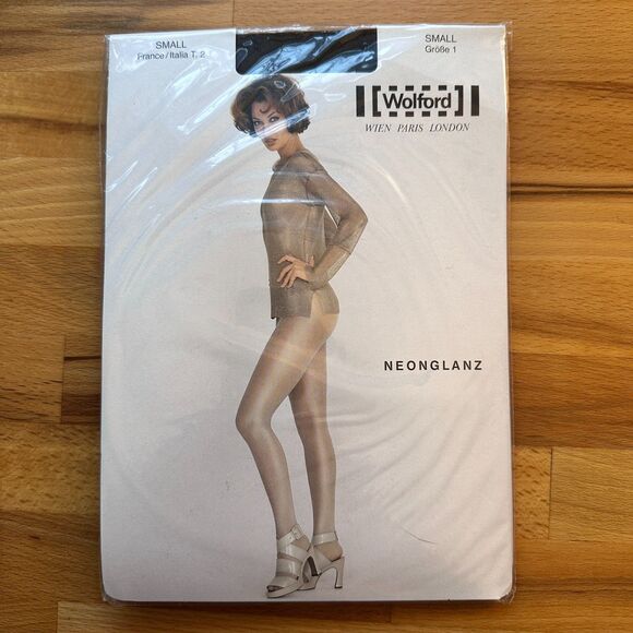 Wolford Accessories - Wolford Neonglanz Sheer Glossy Transparent Tights in Coca (Brown) Size S